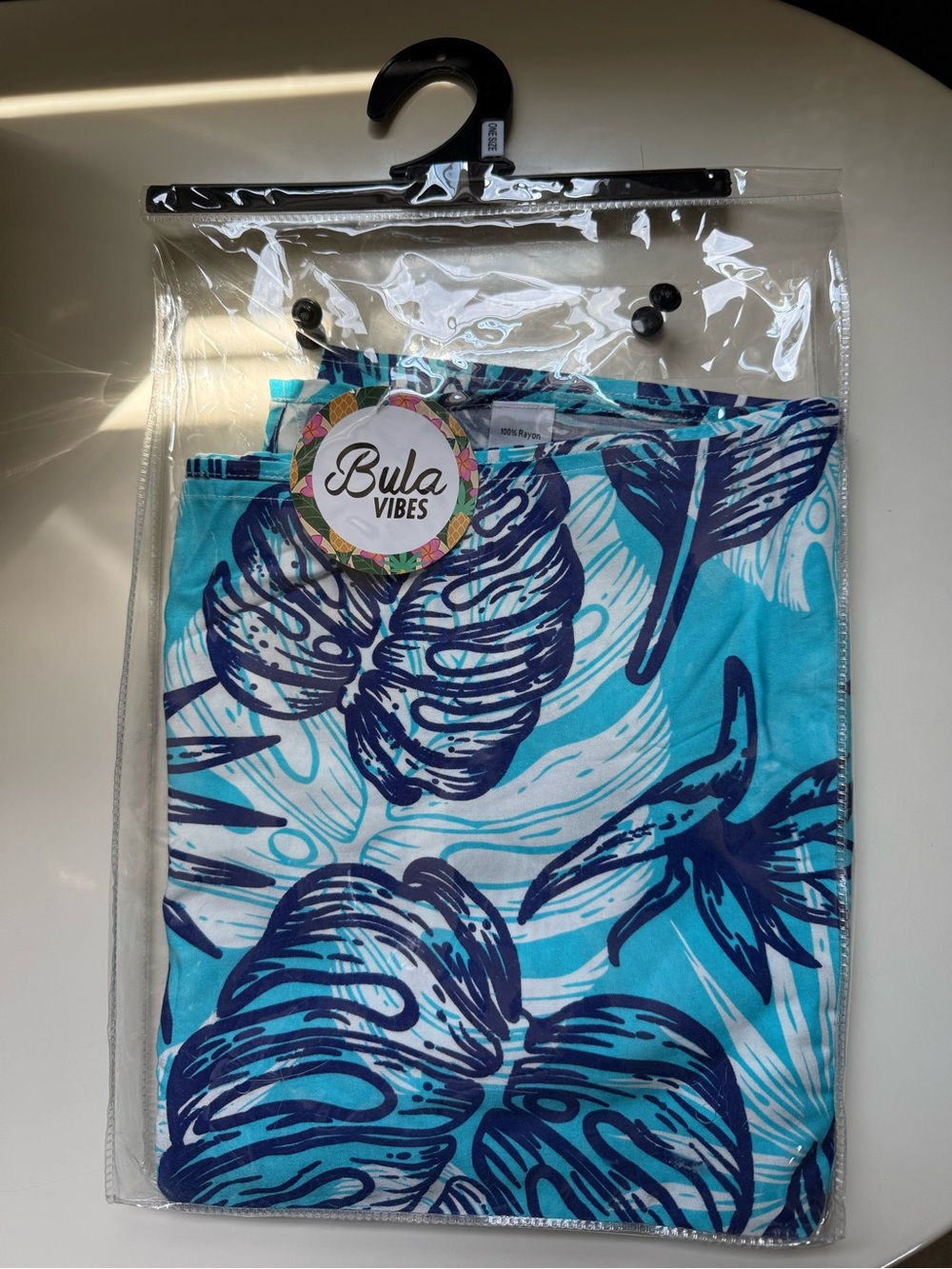 NWT Bula Vibes Rayon wrap-sarong - Blue & Teal Print